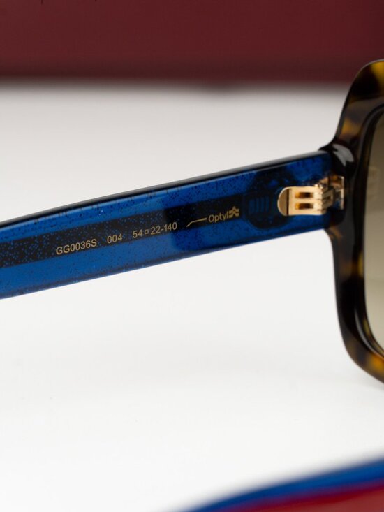 Gucci Women Sunglasses Havana Brown Gradient Square GG0036S 004 NEW AUTHENTIC main image 5